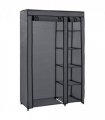vidaXL Folding Wardrobe Grey 110x45x175 cm Fabric
