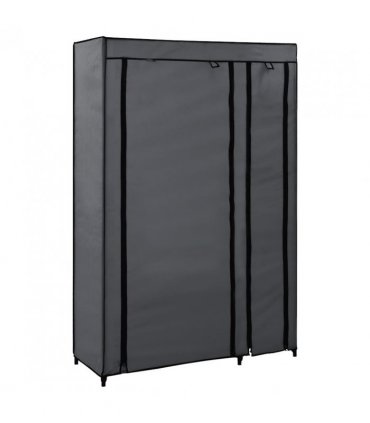 vidaXL Folding Wardrobe Grey 110x45x175 cm Fabric