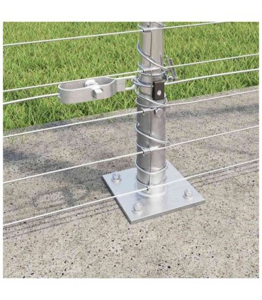 vidaXL Welded Wire Fence with Concrete Base 25 x 1.6 m Silver Mesh