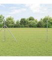 vidaXL Ground Fix Welded Wire Fence 25 x 1.2 m Galvanised Steel Silver