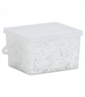 vidaXL Braiding Bands for Horse 2500 pcs White Silicone
