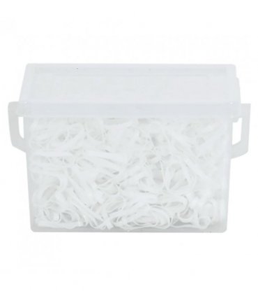 vidaXL Braiding Bands for Horse 2500 pcs White Silicone
