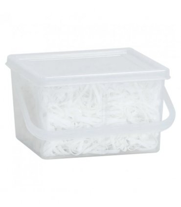 vidaXL Braiding Bands for Horse 2500 pcs White Silicone