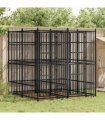 vidaXL Outdoor Dog Kennel Steel 3.69 m²