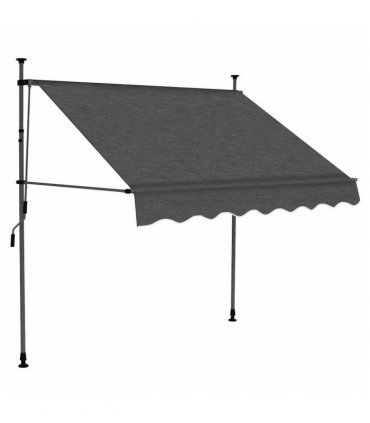 vidaXL Manual Retractable Awning with LED 150 cm Anthracite