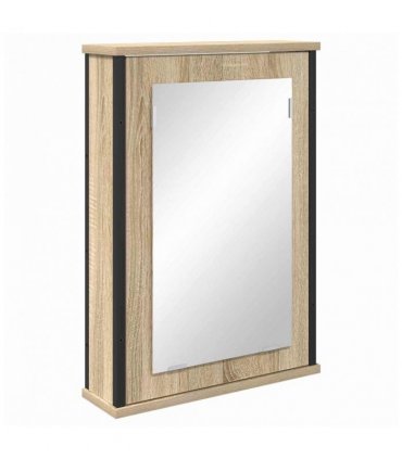 vidaXL Bathroom Furniture Set with Shelf 3 pcs Brown Engineered wood