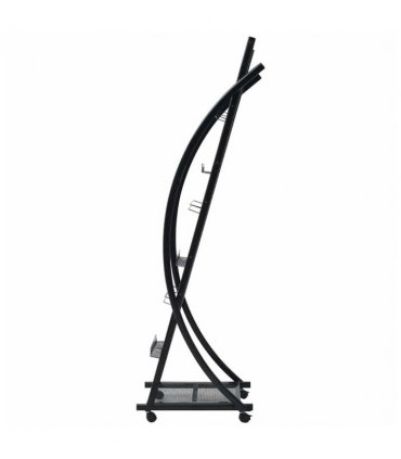 vidaXL Magazine Rack 40x32x131 cm Black A4