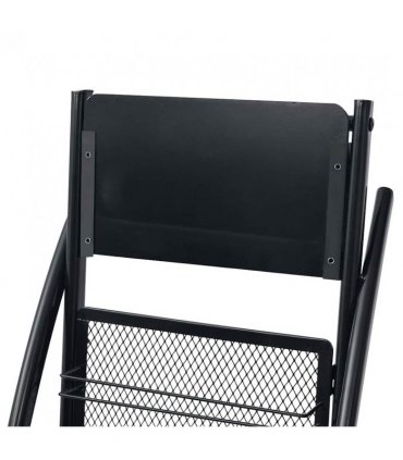 vidaXL Magazine Rack 40x32x131 cm Black A4