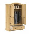 vidaXL Wardrobe "Corona" 101x52x170 cm Solid Wood Pine