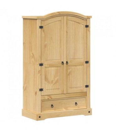 vidaXL Wardrobe "Corona" 101x52x170 cm Solid Wood Pine