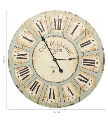 vidaXL Wall Clock Multicolour 60 cm MDF
