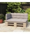 vidaXL Backrest for Pallet Sofa Black 110 cm Iron