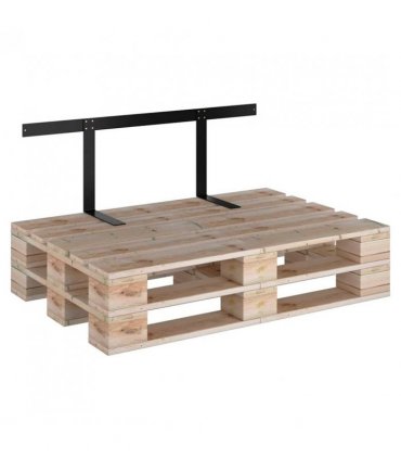 vidaXL Backrest for Pallet Sofa Black 110 cm Iron