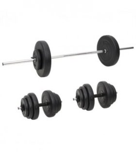 vidaXL Barbell and Dumbbell with Plates 60 kg