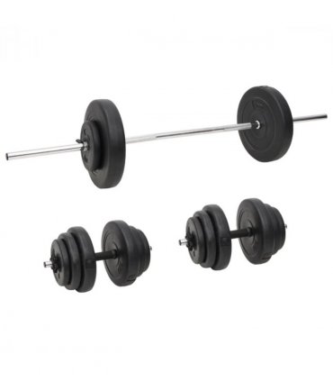 vidaXL Barbell and Dumbbell with Plates 60 kg