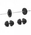 vidaXL Barbell and Dumbbell with Plates 60 kg
