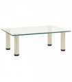 vidaXL TV Stand Transparent 40x35x17 cm Tempered Glass