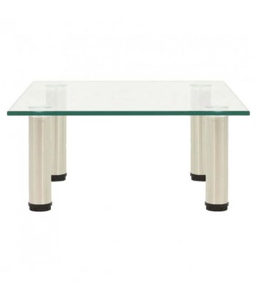 vidaXL TV Stand Transparent 40x35x17 cm Tempered Glass