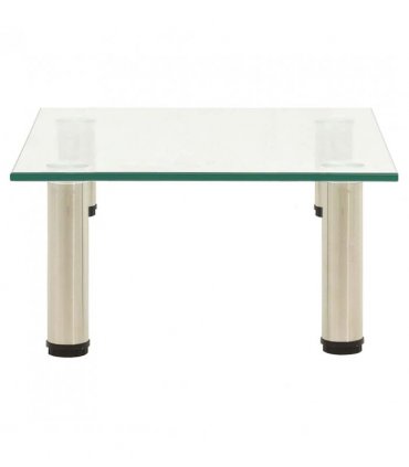 vidaXL TV Stand Transparent 40x35x17 cm Tempered Glass