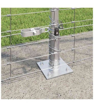 vidaXL Welded Wire Fence with Concrete Base 25 x 1.6 m Silver Mesh
