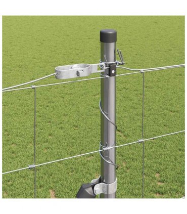 vidaXL Welded Wire Fence with Concrete Base 25 x 1.6 m Silver Mesh