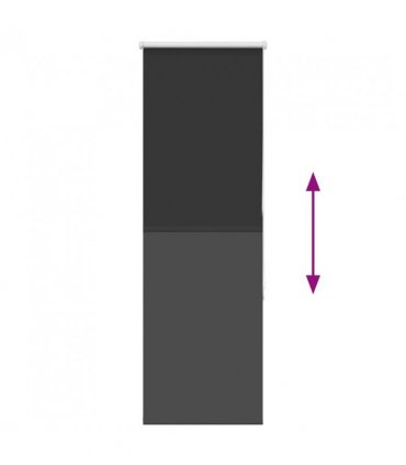 vidaXL Roller Blind Blackout Black 50x150 cm Fabric Width 45.7 cm Polyester