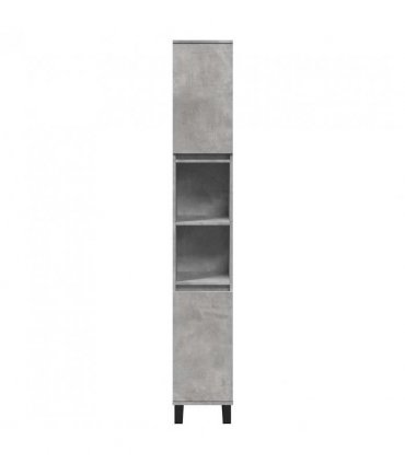 vidaXL 3 Piece Bathroom Furniture Set Concrete Grey Engineered Wood
