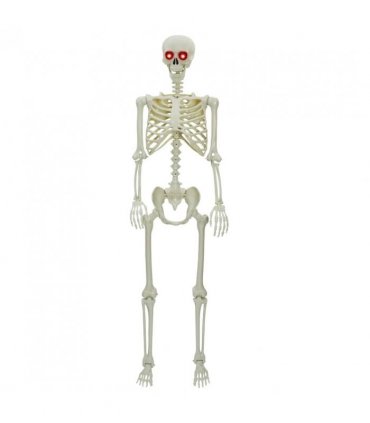 vidaXL Halloween Skeleton White 155 x 38.5 cm Polypropylene