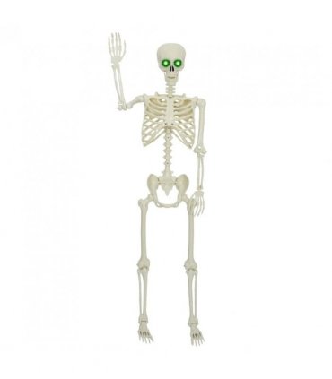 vidaXL Halloween Skeleton White 155 x 38.5 cm Polypropylene