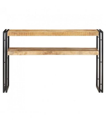 vidaXL Console Table 120x30x75 cm Rough Mango Wood