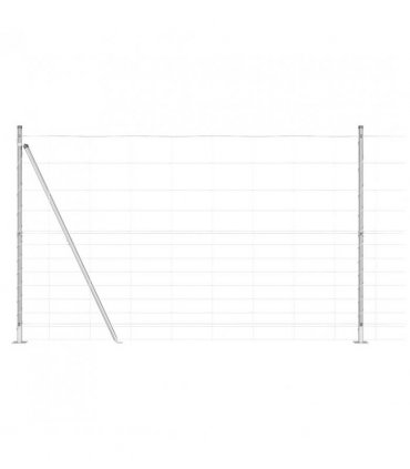 vidaXL Welded Wire Fence with Concrete Base 25 x 1.5 m Silver Mesh