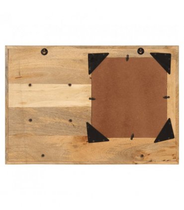 vidaXL Mirror with Shelves 80x8x55 cm Glass and Solid Wood Mango