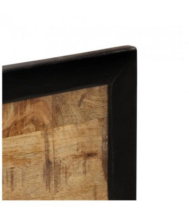 vidaXL Mirror with Shelves 80x8x55 cm Glass and Solid Wood Mango