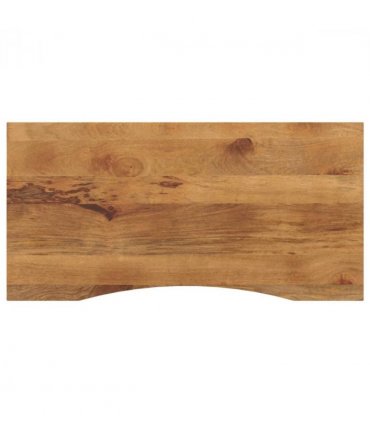 vidaXL Desk Top with Curve 120x50x2.5 cm Solid Wood Rough Mango