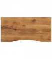 vidaXL Desk Top with Curve 120x50x2.5 cm Solid Wood Rough Mango
