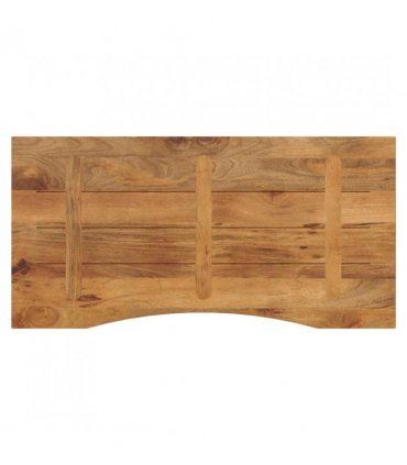 vidaXL Desk Top with Curve 120x50x2.5 cm Solid Wood Rough Mango