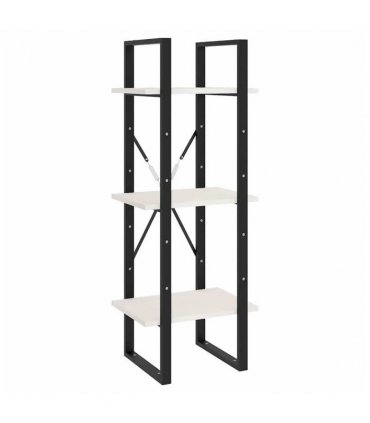 vidaXL 5-Tier Book Cabinet White 40x30x175 cm Pinewood