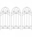 vidaXL Plant Climbing Racks 3 pcs Black 40x100 cm Iron