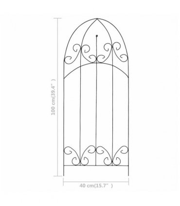 vidaXL Plant Climbing Racks 3 pcs Black 40x100 cm Iron