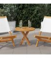 vidaXL Table Top | Natural Teak | Fine sanded teak hardwood | 50 cm Diameter