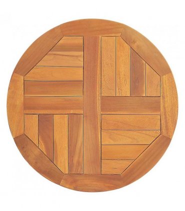 vidaXL Table Top | Natural Teak | Fine sanded teak hardwood | 50 cm Diameter