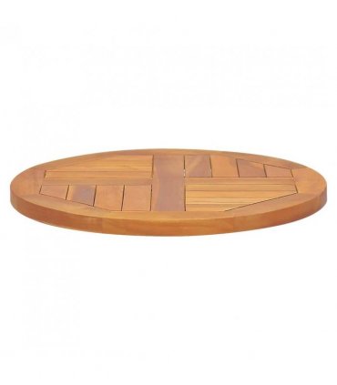 vidaXL Table Top | Natural Teak | Fine sanded teak hardwood | 50 cm Diameter