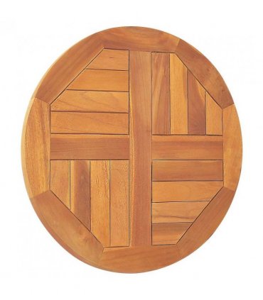 vidaXL Table Top | Natural Teak | Fine sanded teak hardwood | 50 cm Diameter