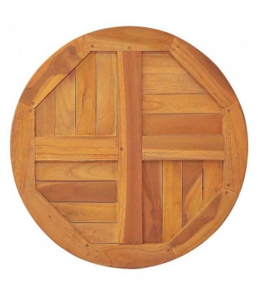 vidaXL Table Top | Natural Teak | Fine sanded teak hardwood | 50 cm Diameter