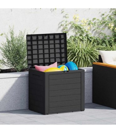 vidaXL Garden Storage Box Anthracite 58.5x46x55 cm Polypropylene