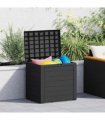 vidaXL Garden Storage Box Anthracite 58.5x46x55 cm Polypropylene