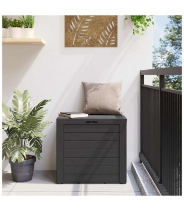 vidaXL Garden Storage Box Anthracite 58.5x46x55 cm Polypropylene