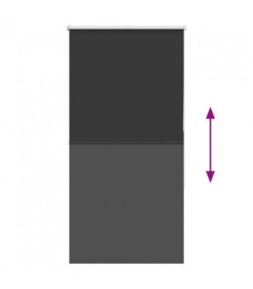vidaXL Roller Blind Blackout Black 70x150 cm Fabric Width 65.7 cm Polyester