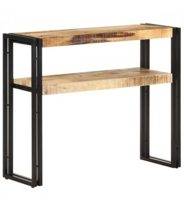 vidaXL Console Table 90x30x75 cm Rough Mango Wood