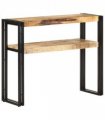 vidaXL Console Table 90x30x75 cm Rough Mango Wood